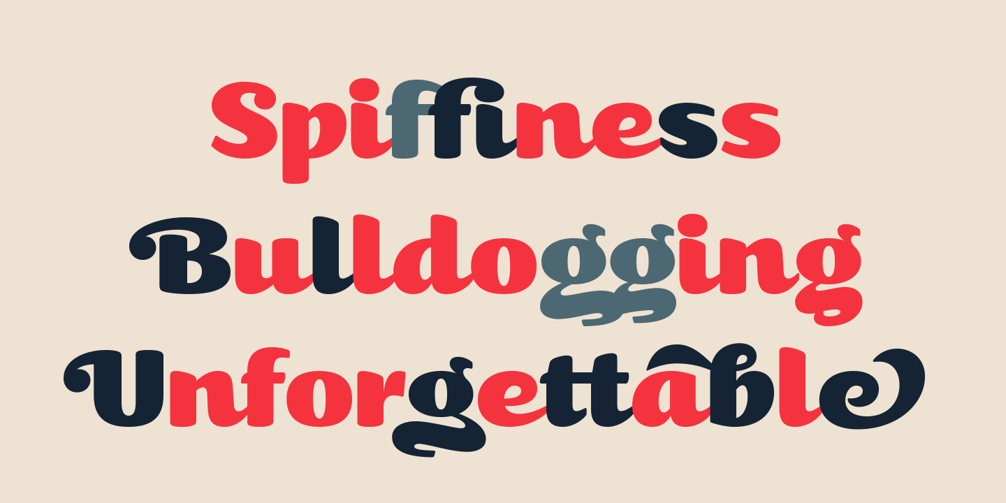 Beispiel einer Kari Bold Italic-Schriftart